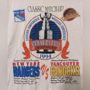 Vintage Softwear 1994 Stanley Cup Vancouver Canucks vs New York Rangers T-shirt